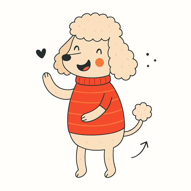 Free ai generated dog poodle vector