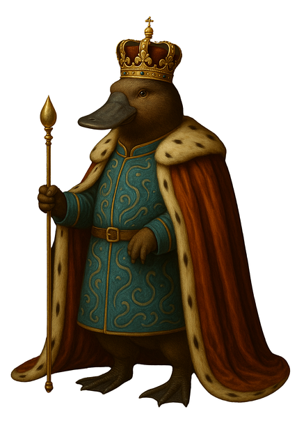 Free platypus royal platypus platypus king illustration