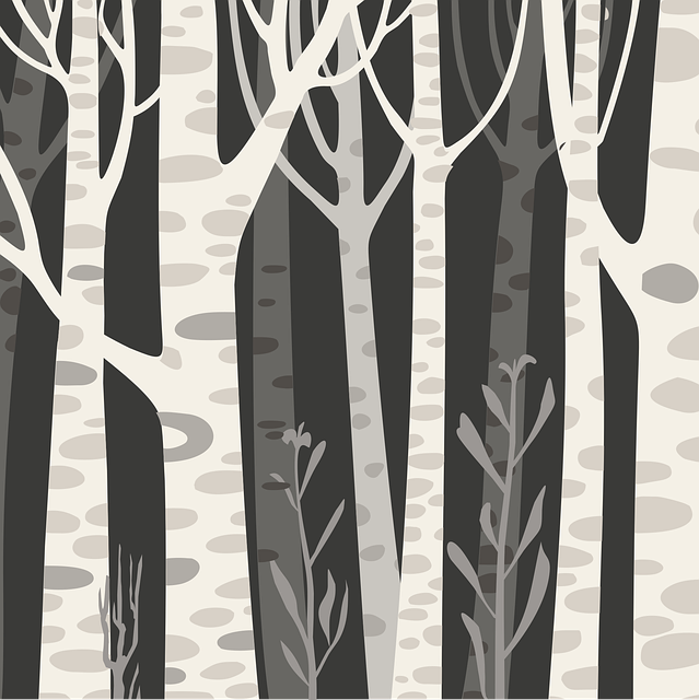 Free trees wood night illustration