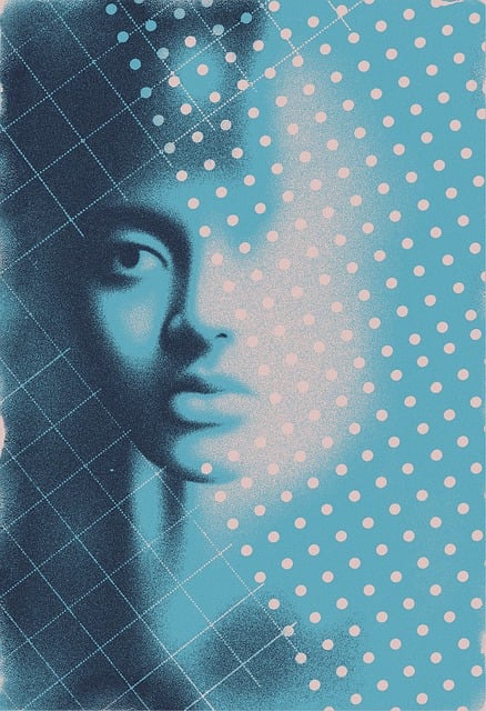 Free ai generated woman blue illustration