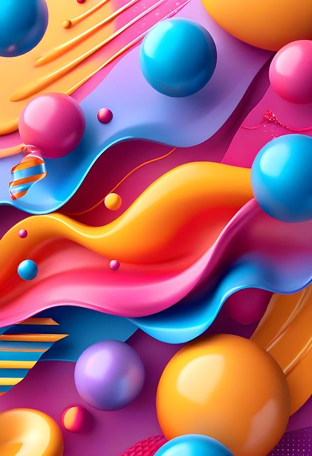 Gradient, Abstrakt, Flydende Former