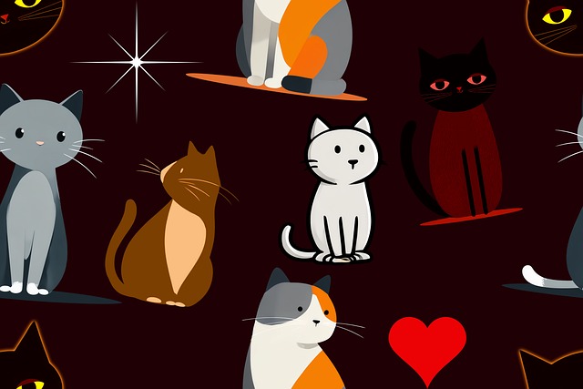 Free Seamless Cat illustration and picture