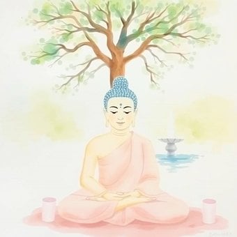 Buda, Meditación, Budismo, Monje