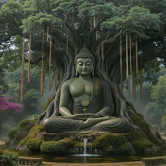 Buda, Meditación, Budismo, Monje