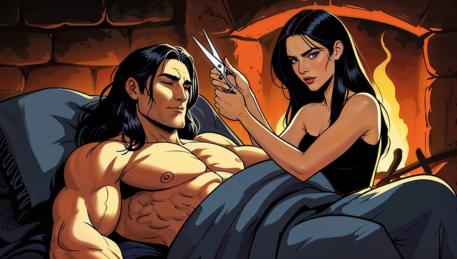 Free Samson Delilah illustration and picture