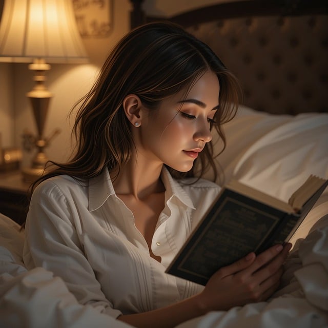 Free woman reading book illustration