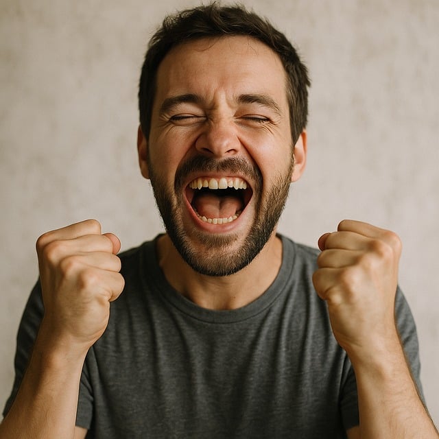Free man emotion portrait illustration