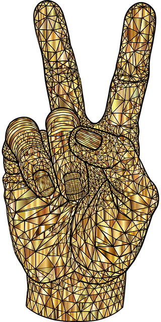 Free peace hand sign harmony hand vector
