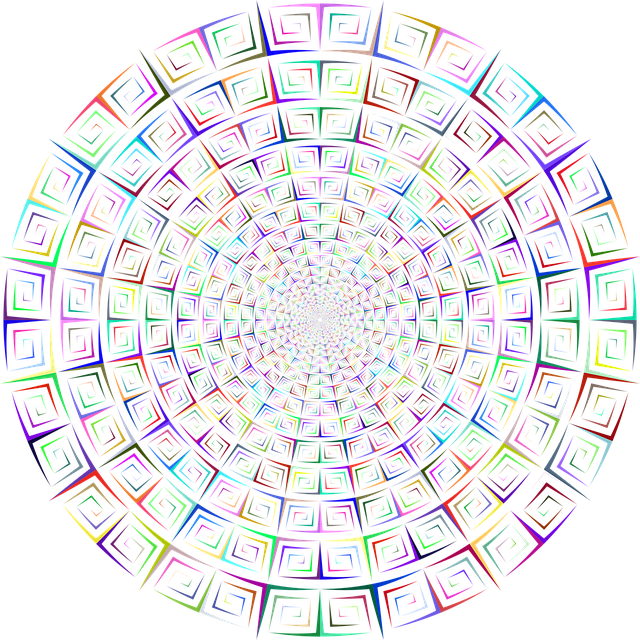 Free mandala vortex design illustration