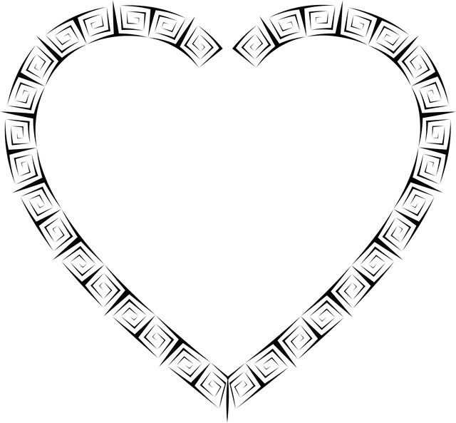 Free heart love frame vector