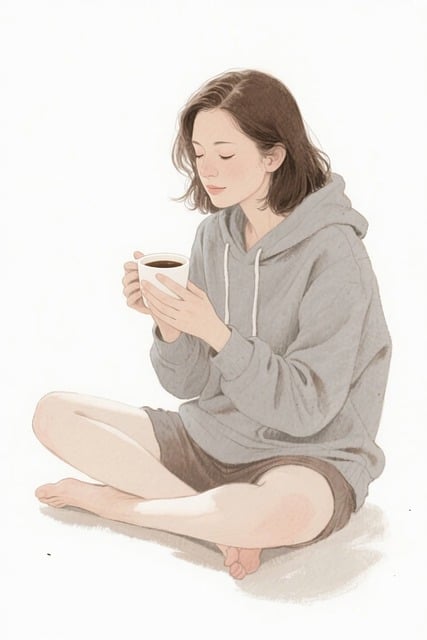Free beautiful woman illustration a moment from everyday life emotional illustrations illustration