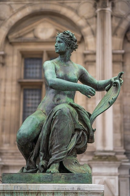 sculpture, statue, bronze, art, woman, figure, artful, artistic, paris