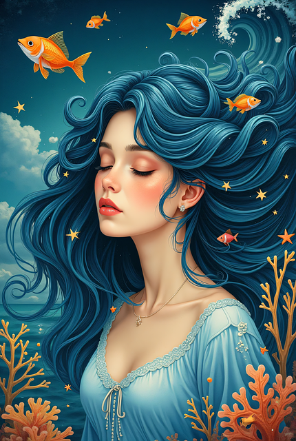 Free fantasy surreal ocean illustration
