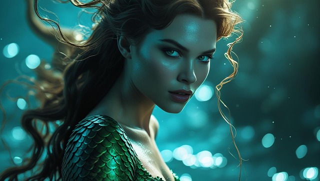 Free ai generated mermaid water illustration