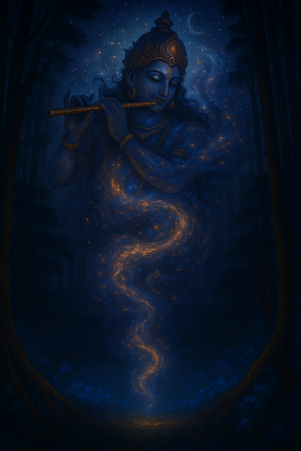 Free ai generated krishna radha illustration