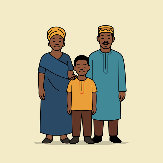 Free african family parents vector