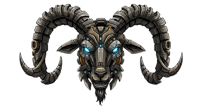 Free ai generated goat robot illustration