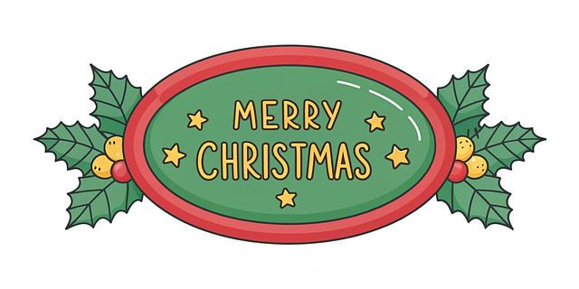 Free merry christmas christmas design greeting card illustration