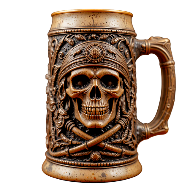 Free mug scull pirate illustration