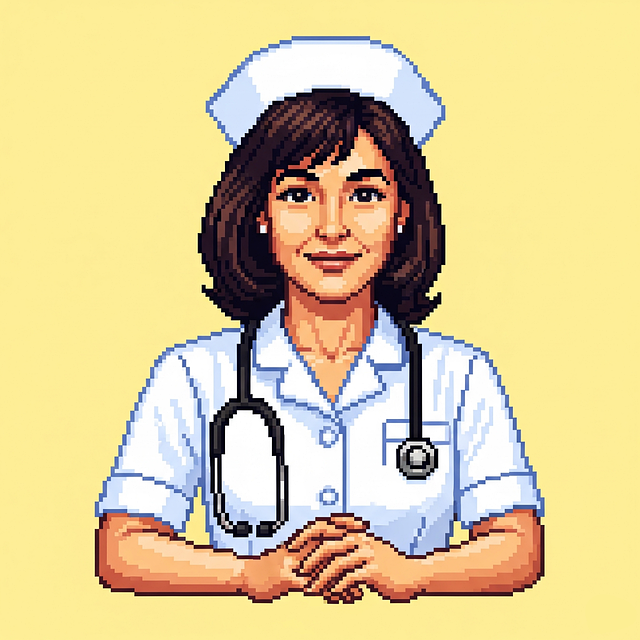 Free Nurse Pixelart illustration and picture