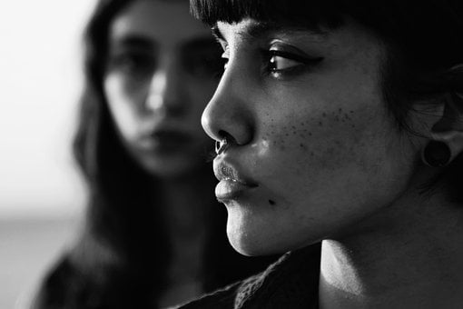 Free Girl Black And White photo and picture
