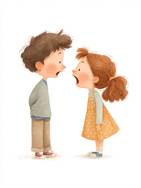 Free ai generated children argument illustration