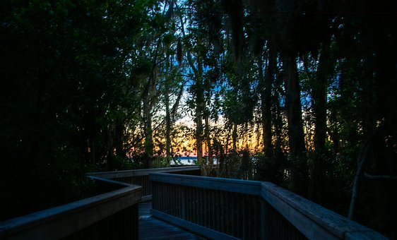 Solnedgang, Natur, Landskap, Himmel