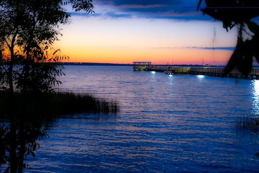 Solnedgang, Natur, Landskap, Himmel