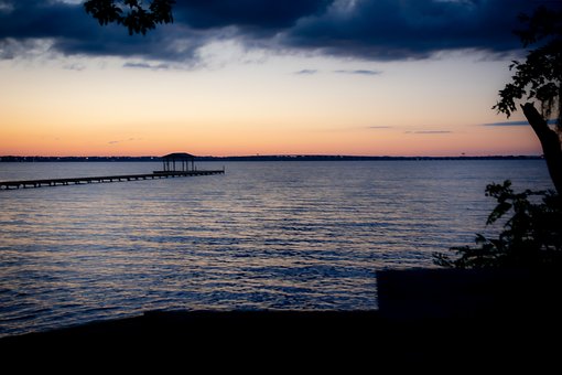 Solnedgang, Natur, Landskap, Himmel