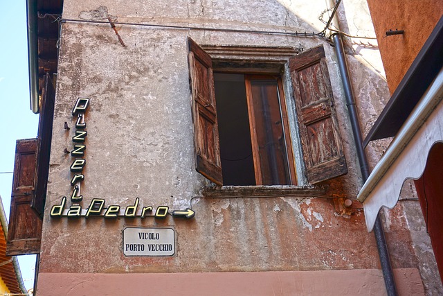 Itálie, Domy, Budova, Garda, Okno