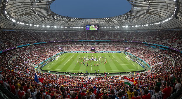 Stadion, Fußball, Fans, Feier, Spiel
