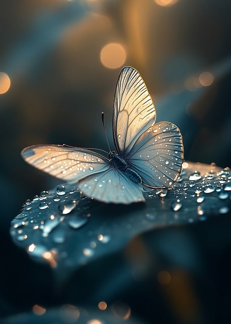 Download free HD stock image of Butterfly Drops Free butterfly drops leaf illustration