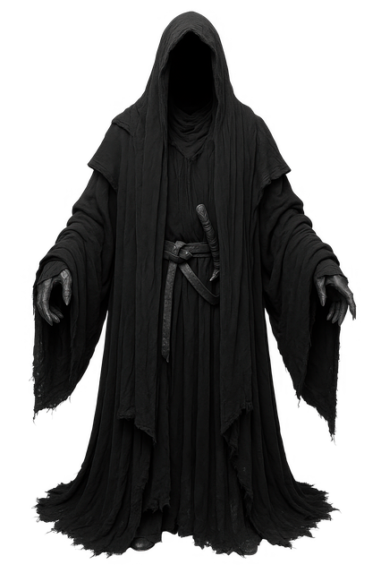 Free hooded figure dark wraith black cloak illustration