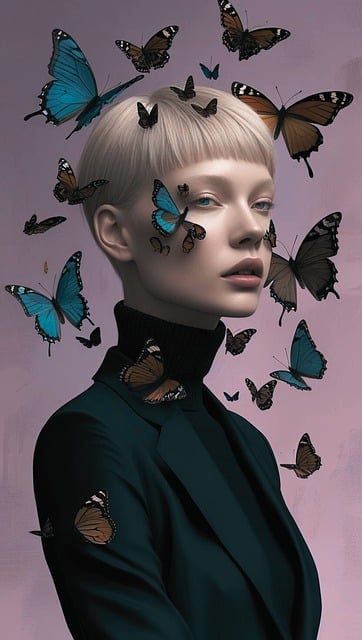 Free Women Butterfly illustration and picture