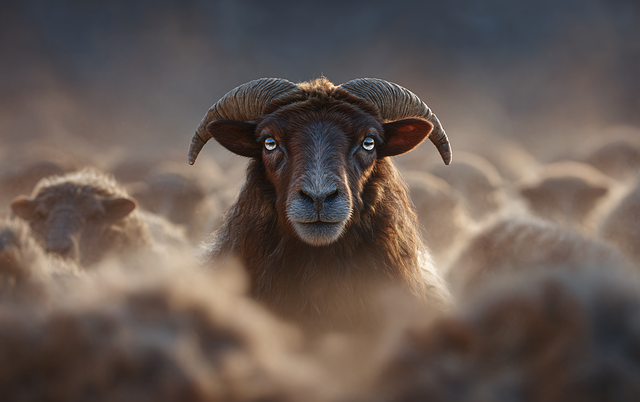 Free ai generated sheep farm animal illustration