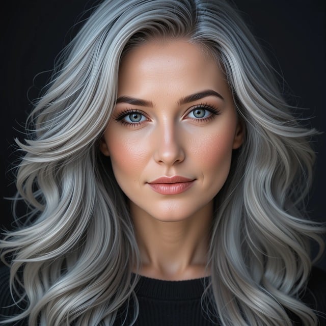 Free elegant senior woman beautiful illustration