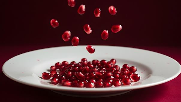 Free Pomegranate Aesthetic Falling Fruit illustration and picture