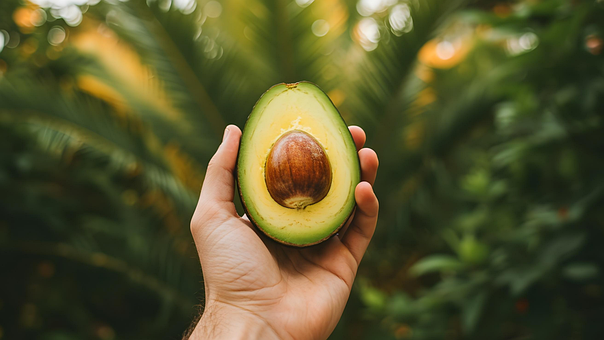 Free Avocado Hand Holding illustration and picture