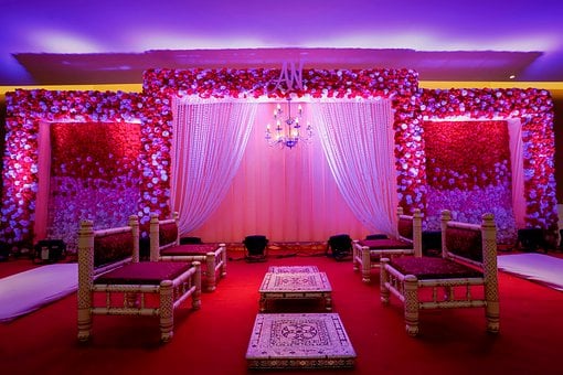 Escenario, Boda, Matrimonio, Pareja