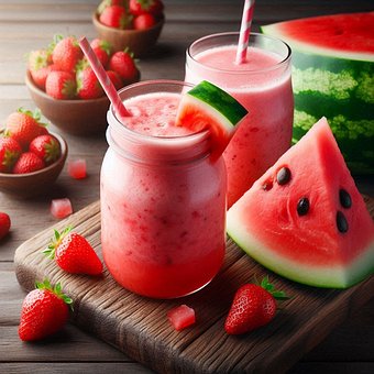 Saludable, Batido, Fresa, Fruta, Fresas