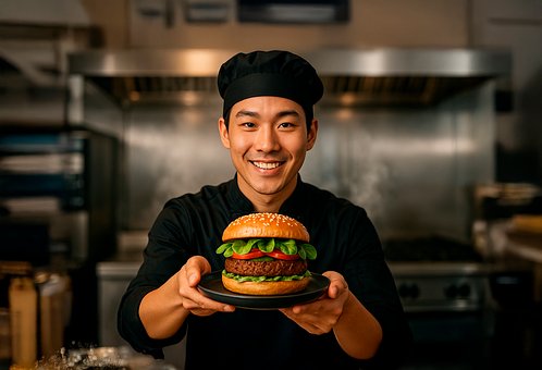 Free Ai Generated Hamburguer illustration and picture