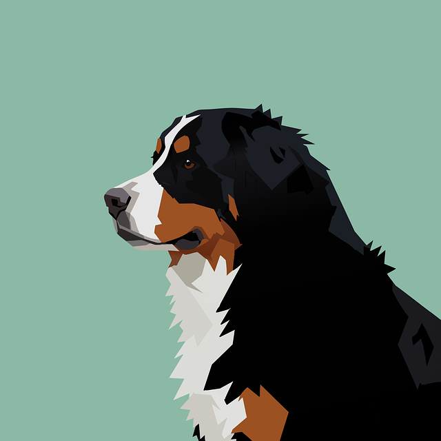 Free ai generated bernese mountain dog dog vector