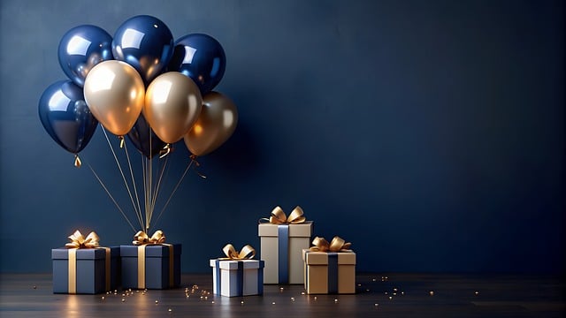 Free giftbox balloon colorful illustration