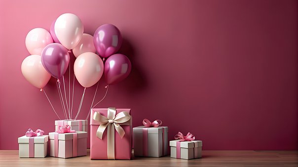 Gaver, Gaveæske, Ballon, Farverig, Ferie