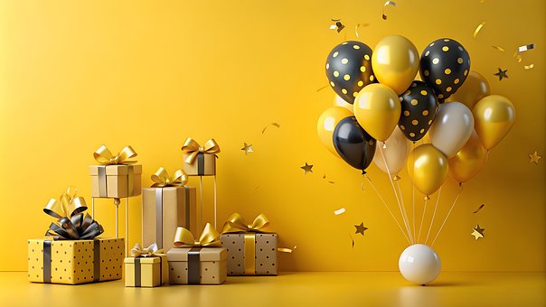 Gaver, Gaveæske, Ballon, Farverig, Ferie