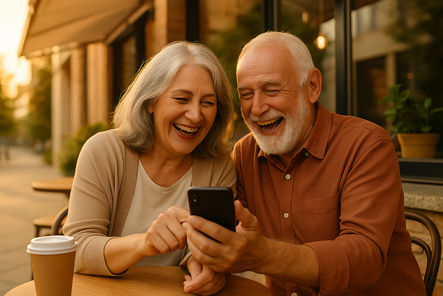 Free Senior Couple Happy Elderly illustration and picture