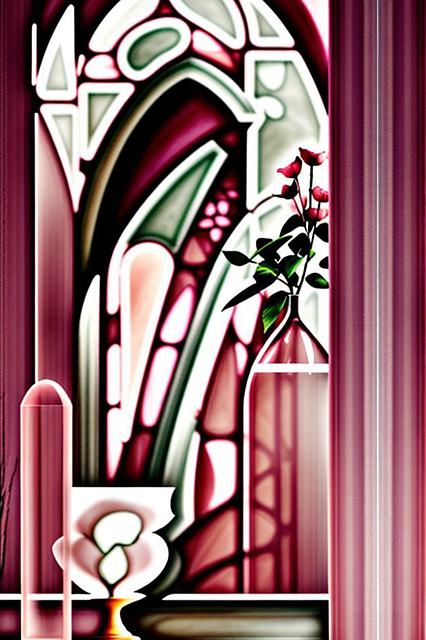 Farvet Glas, Gotisk Vindue, Blomstervase