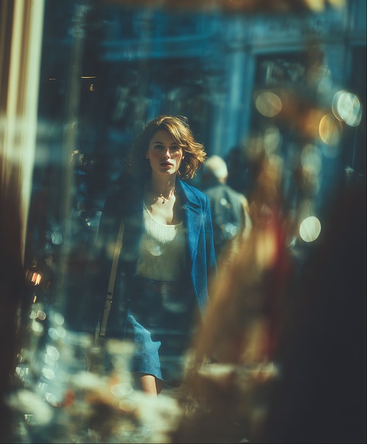 Free ai generated city stroll woman illustration
