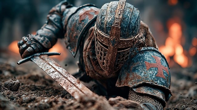 Free ai generated warrior medieval illustration