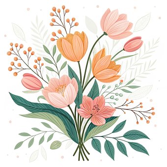 Free Ai Generated Floral illustration and picture